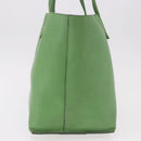 Chloe Tote Bag Leather Green Gold Auth 183998-4