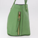 Chloe Tote Bag Leather Green Gold Auth 183998-5