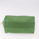 Chloe Tote Bag Leather Green Gold Auth 183998-9