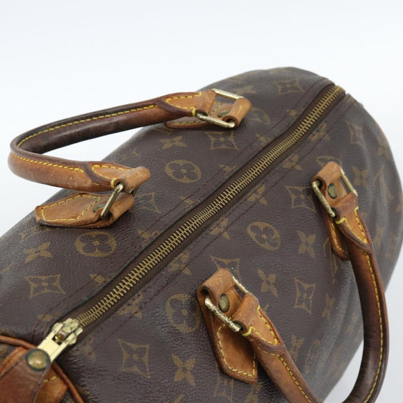 LOUIS VUITTON Monogram Speedy 30 Hand Bag M41526 LV Auth 183999