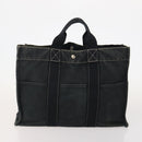 HERMES Fourre Tout Hand Bag Cotton 2 Set Black Navy Auth 184001-2