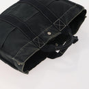 HERMES Fourre Tout Hand Bag Cotton 2 Set Black Navy Auth 184001-5