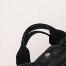 HERMES Fourre Tout Hand Bag Cotton 2 Set Black Navy Auth 184001-6