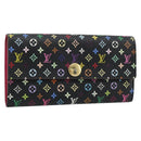 LOUIS VUITTON Monogram Multicolor Portefeiulle Sarah Black M60668 Auth 184003V-1