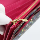 LOUIS VUITTON Monogram Multicolor Portefeiulle Sarah Black M60668 Auth 184003V-19