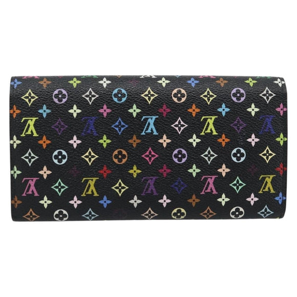 LOUIS VUITTON Monogram Multicolor Portefeiulle Sarah Black M60668 Auth 184003V