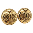 CHANEL Ohrring Metall Goldfarben CC Auth 184007V-1