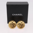CHANEL Ohrring Metall Goldfarben CC Auth 184007V-13