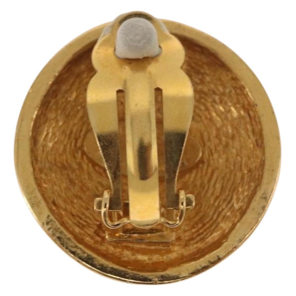 CHANEL Ohrring Metall Goldfarben CC Auth 184007V