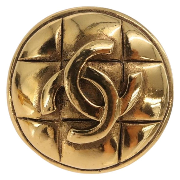 CHANEL Ohrring Metall Goldfarben CC Auth 184007V