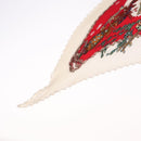 HERMES Pleated Carre Scarf Silk White Auth 184041-10