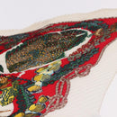 HERMES Pleated Carre Scarf Silk White Auth 184041-13
