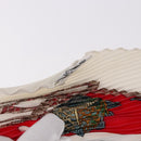 HERMES Pleated Carre Scarf Silk White Auth 184041-15