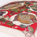 HERMES Pleated Carre Scarf Silk White Auth 184041-5