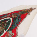 HERMES Pleated Carre Scarf Silk White Auth 184041-7