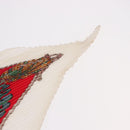 HERMES Pleated Carre Scarf Silk White Auth 184041-8