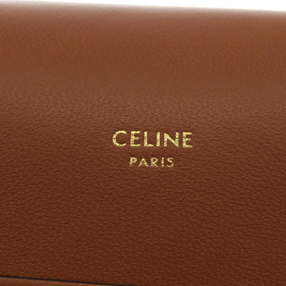 CELINE Triomphe Shoulder Pouch Shoulder Bag PVC White Auth 184044V
