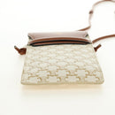 CELINE Triomphe Shoulder Pouch Shoulder Bag PVC White Auth 184044V-9