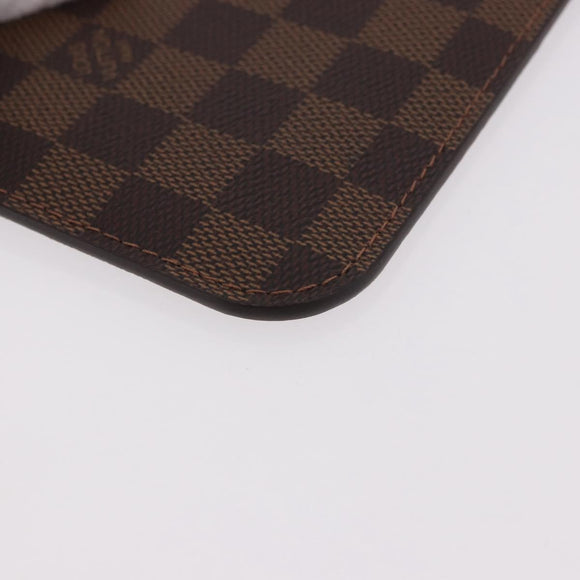 LOUIS VUITTON Damier Ebene Neverfull MM Pouch LV Auth 184045