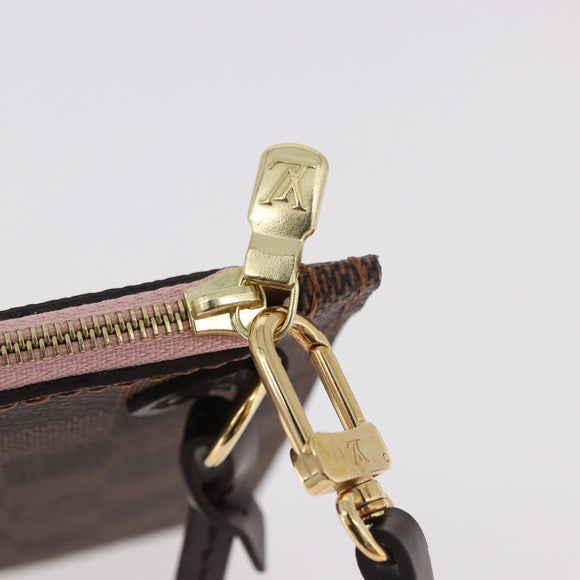 LOUIS VUITTON Damier Ebene Neverfull MM Pouch LV Auth 184045