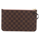 LOUIS VUITTON Damier Ebene Neverfull MM Pouch LV Auth 184045-2