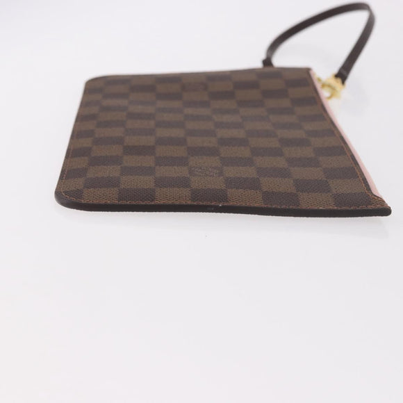 LOUIS VUITTON Damier Ebene Neverfull MM Pouch LV Auth 184045
