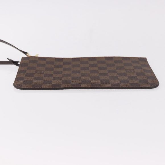 LOUIS VUITTON Damier Ebene Neverfull MM Pouch LV Auth 184045