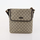 GUCCI GG Canvas GG Supreme Hand Bag PVC 2 Set Black Beige Auth 184052-10