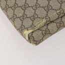 GUCCI GG Canvas GG Supreme Hand Bag PVC 2 Set Black Beige Auth 184052-16