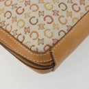 CELINE C Macadam Canvas Shoulder Bag Beige Gold Auth 184120A-13