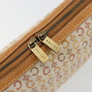 CELINE C Macadam Canvas Shoulder Bag Beige Gold Auth 184120A-14