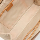 CELINE C Macadam Canvas Shoulder Bag Beige Gold Auth 184120A-16