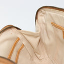 CELINE C Macadam Canvas Shoulder Bag Beige Gold Auth 184120A-18