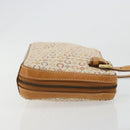 CELINE C Macadam Canvas Shoulder Bag Beige Gold Auth 184120A-4