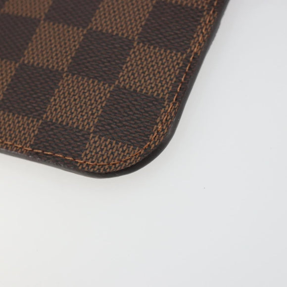 LOUIS VUITTON Damier Ebene Neverfull PM Pochette LV Auth 184121