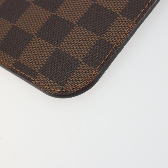 LOUIS VUITTON Damier Ebene Neverfull PM Pochette LV Auth 184121