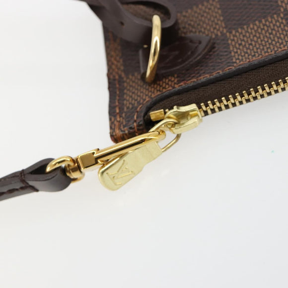 LOUIS VUITTON Damier Ebene Neverfull PM Pochette LV Auth 184121