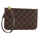 LOUIS VUITTON Damier Ebene Neverfull PM Pochette LV Auth 184121-1