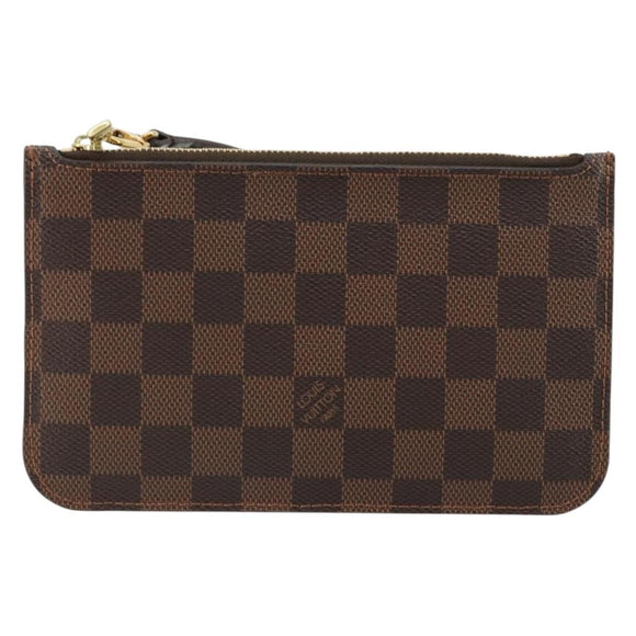 LOUIS VUITTON Damier Ebene Neverfull PM Pochette LV Auth 184121