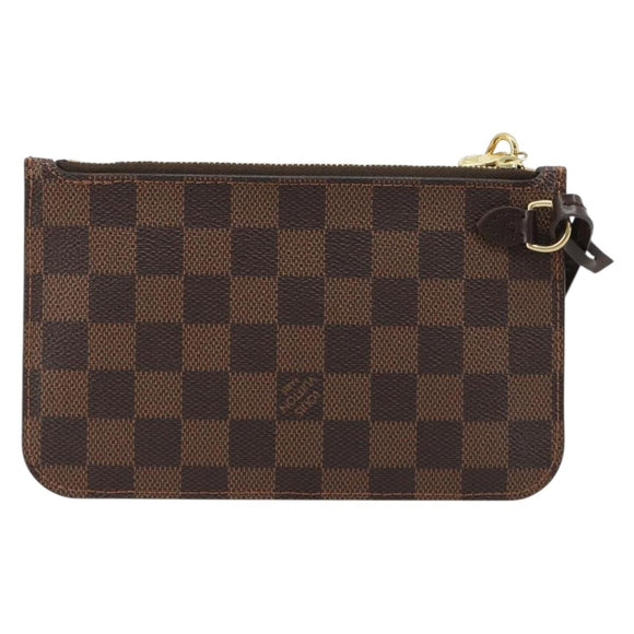 LOUIS VUITTON Damier Ebene Neverfull PM Pochette LV Auth 184121