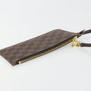 LOUIS VUITTON Damier Ebene Neverfull PM Pochette LV Auth 184121-5