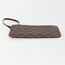 LOUIS VUITTON Damier Ebene Neverfull PM Pochette LV Auth 184121-6