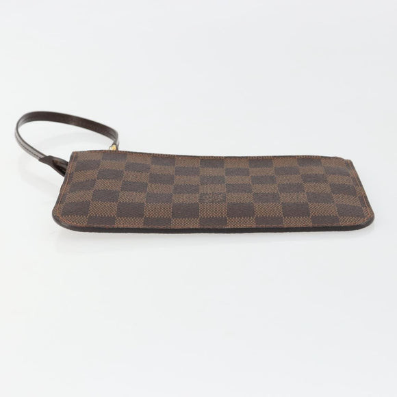 LOUIS VUITTON Damier Ebene Neverfull PM Pochette LV Auth 184121