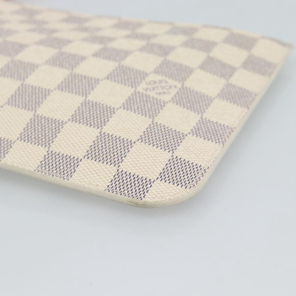 LOUIS VUITTON Damier Azur Neverfull MM Pouch Pouch LV Auth 184122