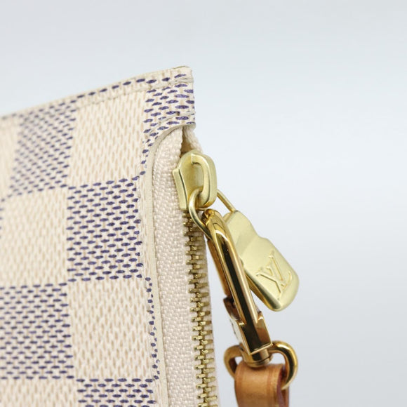 LOUIS VUITTON Damier Azur Neverfull MM Etui Etui LV Auth 184122