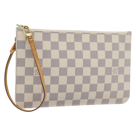 LOUIS VUITTON Damier Azur Neverfull MM Etui Etui LV Auth 184122