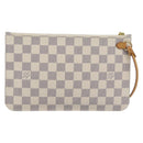 LOUIS VUITTON Damier Azur Neverfull MM Pouch Pouch LV Auth 184122-2