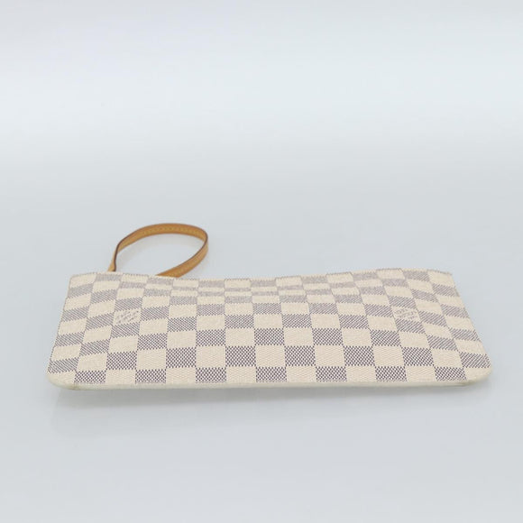 LOUIS VUITTON Damier Azur Neverfull MM Pouch Pouch LV Auth 184122