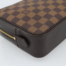 LOUIS VUITTON Damier Ebene Trousse Toilette 25 Clutch Bag N47624 LV Auth 184123-16