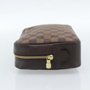 LOUIS VUITTON Damier Ebene Trousse Toilette 25 Clutch Bag N47624 LV Auth 184123-3